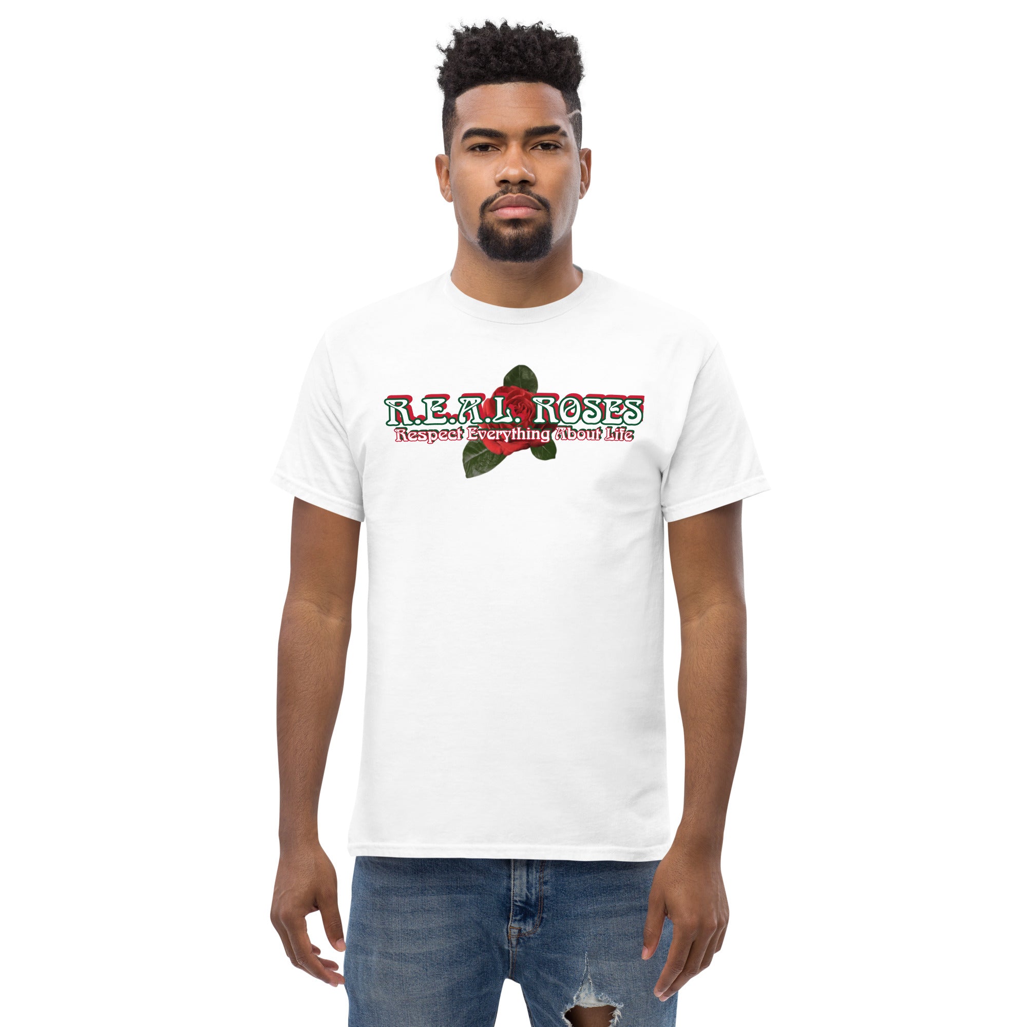 REALROSES RESPECT ROSE Men's classic tee