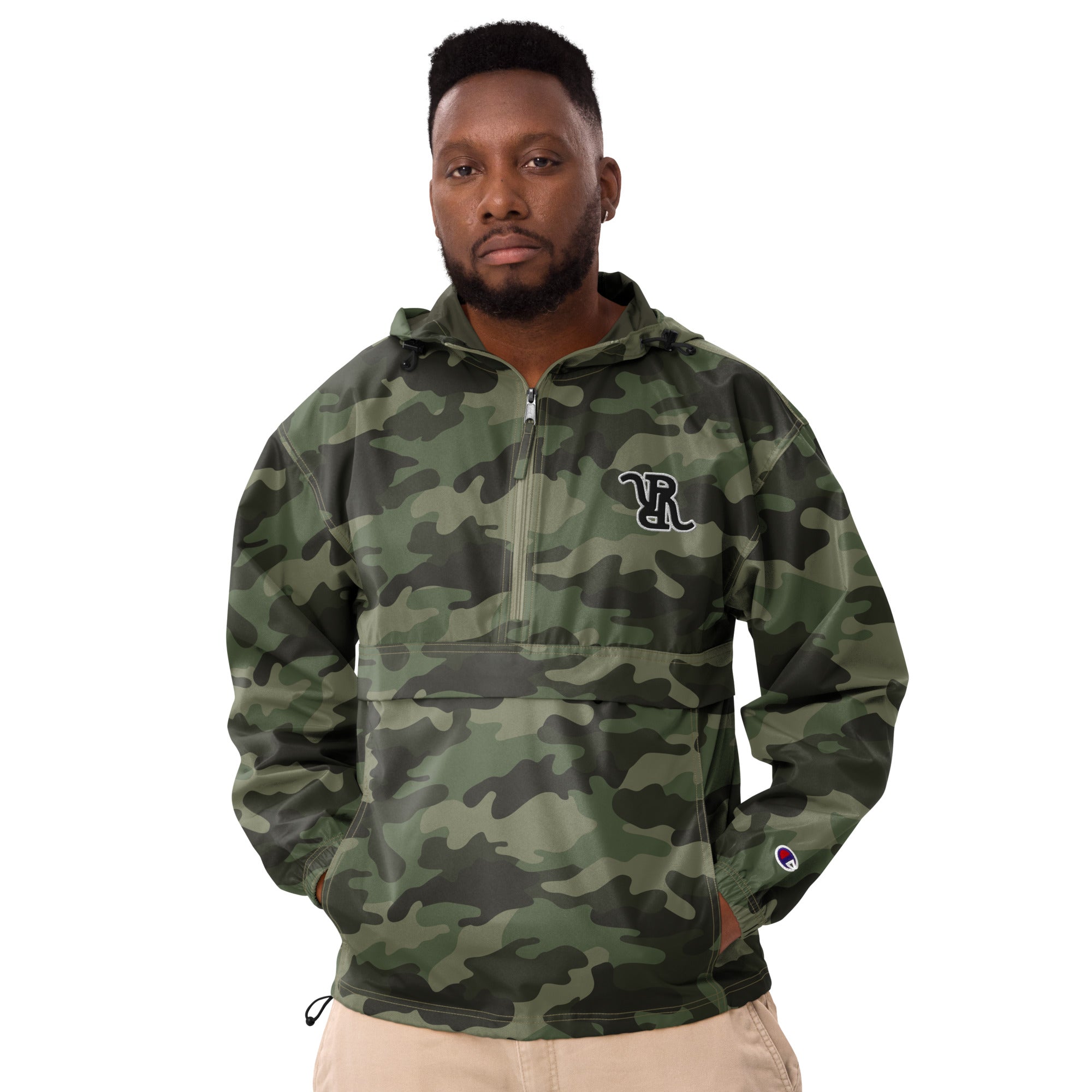 Solid RR Embroidered Champion Packable Jacket